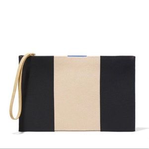 Rothys essential pouch ink and ivory